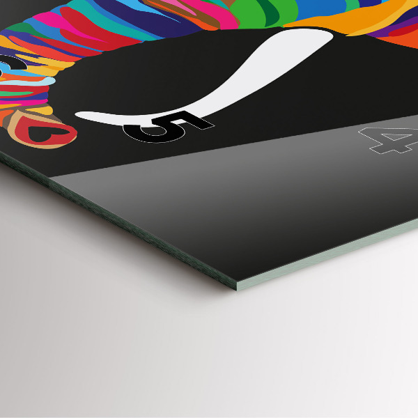 Horloge murale carrée Éléphant coloré