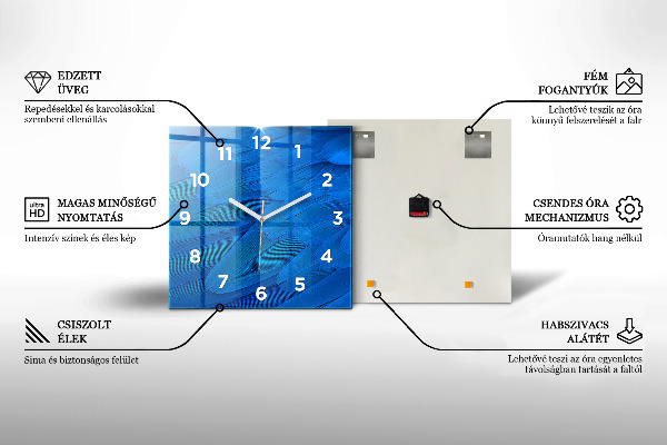 Horloge murale carrée 'L''espace et les planètes'