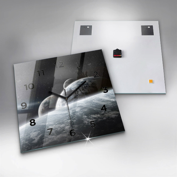 Horloge murale carrée 'L''espace et les planètes'
