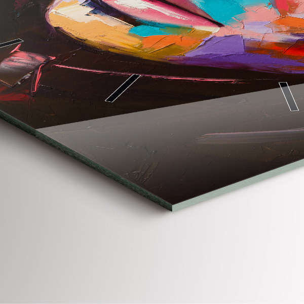 Horloge murale carrée 'Portrait d''une femme'