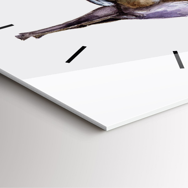 Horloge murale carrée Le cerf, roi du désert