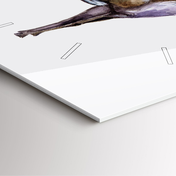 Horloge murale carrée Le cerf, roi du désert