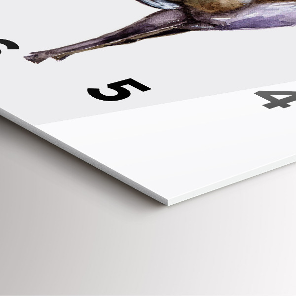 Horloge murale carrée Le cerf, roi du désert