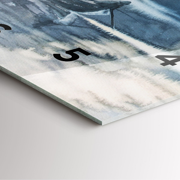 Horloge murale carrée Pêcheur sur le lac