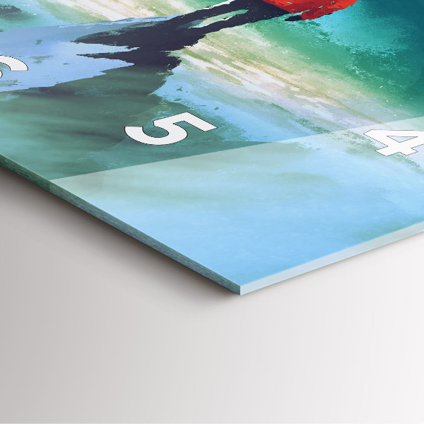 Horloge murale carrée 'L''homme dans la lune'