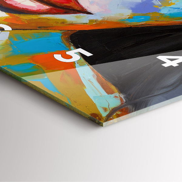 Horloge murale carrée Visage de femme coloré