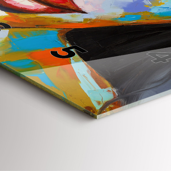 Horloge murale carrée Visage de femme coloré