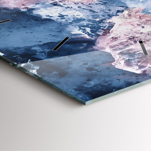 Horloge murale carrée Chaînes de montagnes abstraites