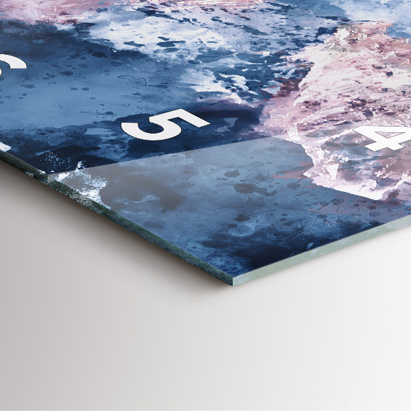 Horloge murale carrée Chaînes de montagnes abstraites