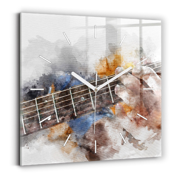 Horloge murale carrée Graphiques de guitare