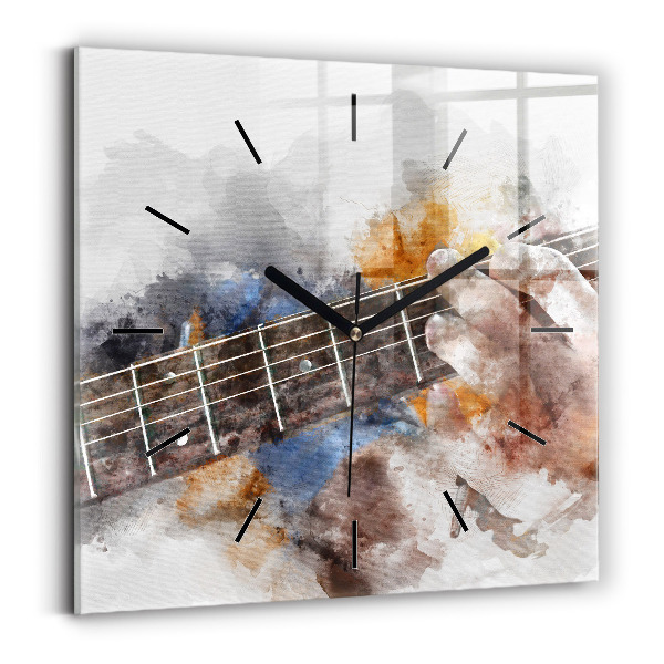 Horloge murale carrée Graphiques de guitare