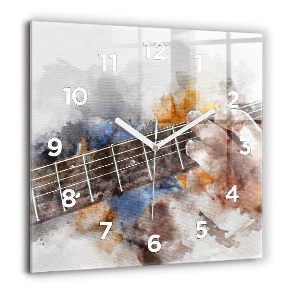 Horloge murale carrée Graphiques de guitare