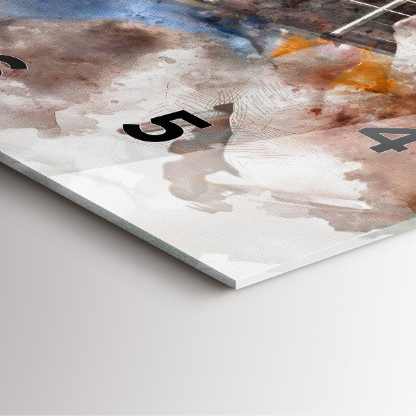 Horloge murale carrée Graphiques de guitare