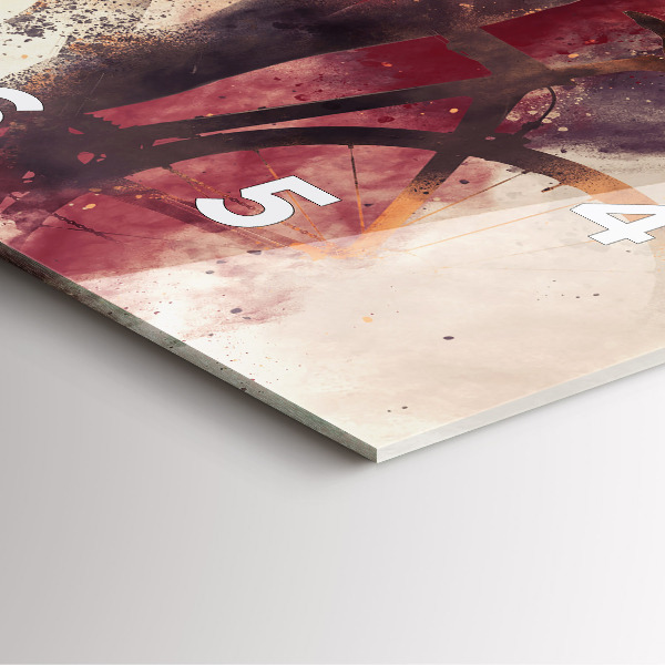 Horloge murale carrée Femme et vélo