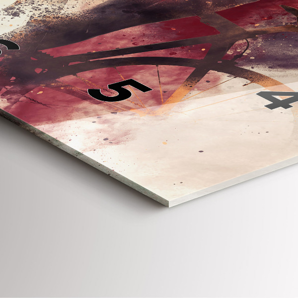 Horloge murale carrée Femme et vélo