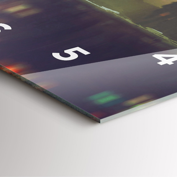 Horloge murale carrée Des gens avec des parapluies