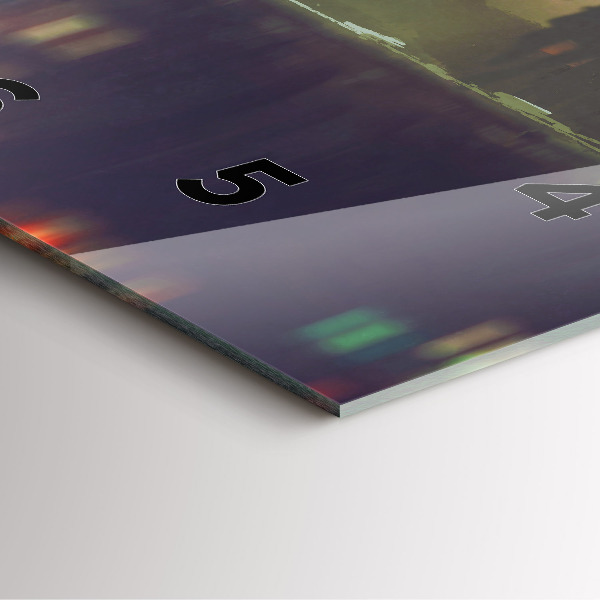 Horloge murale carrée Des gens avec des parapluies