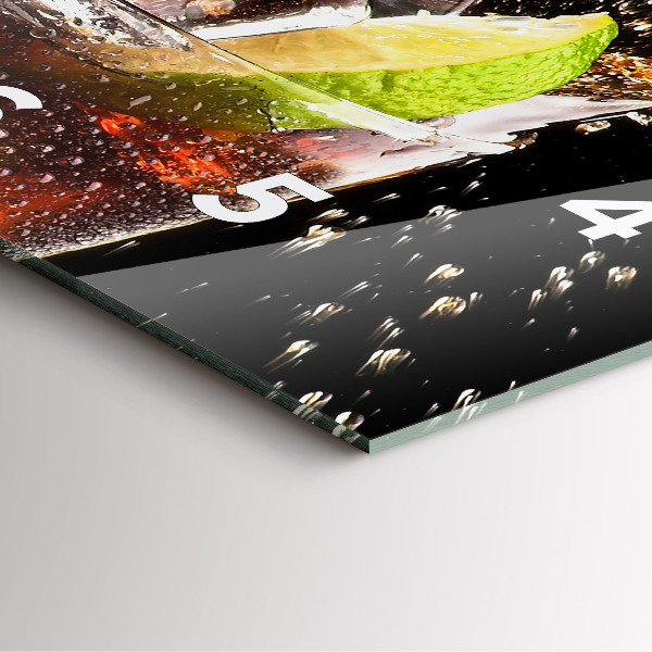 Horloge murale carrée Boire avec de la glace