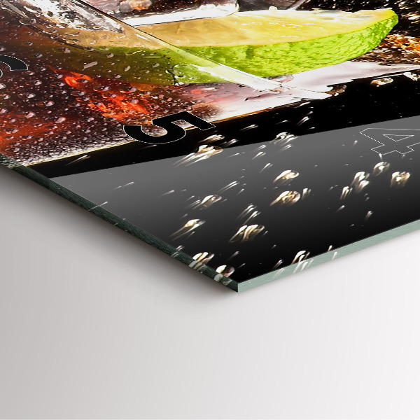 Horloge murale carrée Boire avec de la glace