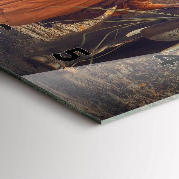 Horloge murale carrée Moine conduisant des éléphants