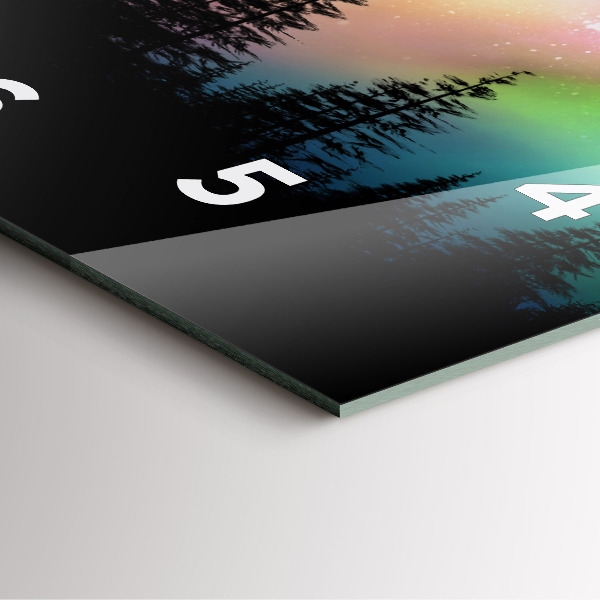 Horloge murale carrée Aurores boréales