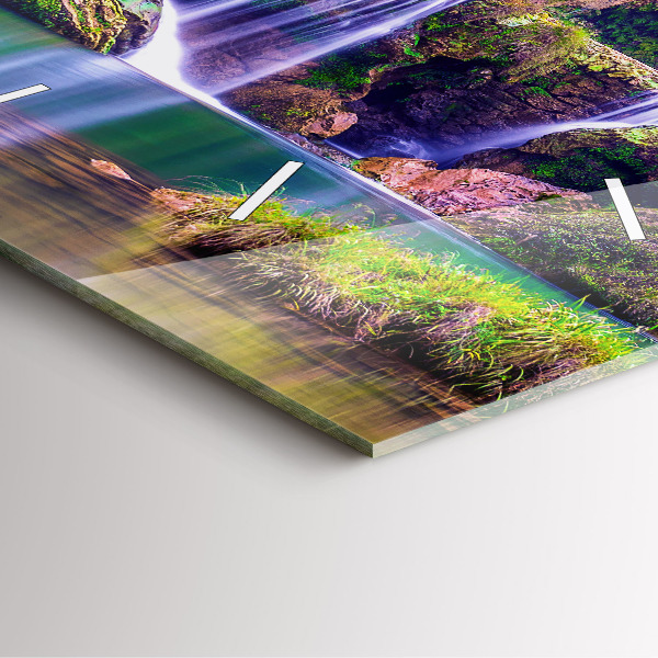 Horloge murale carrée Cascade de Jiulong, Chine