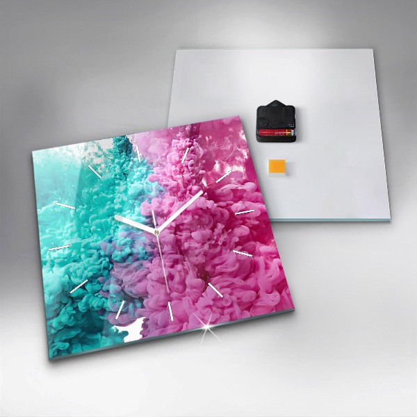 Horloge murale carrée Art moderne - taches