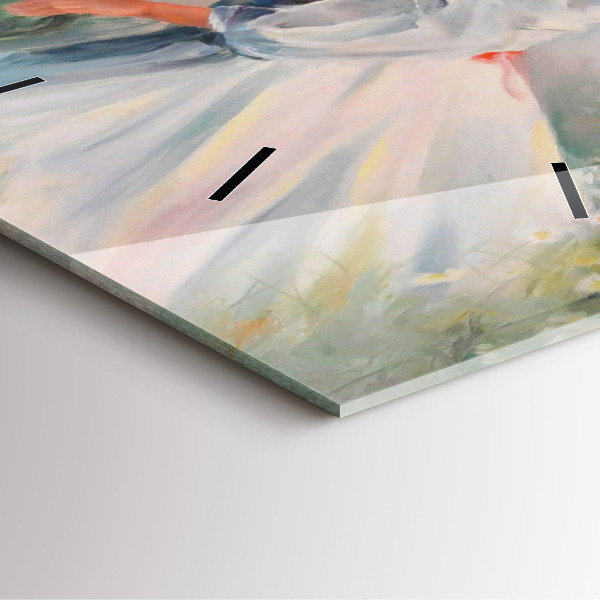 Horloge murale carrée Belle femme avec un cheval