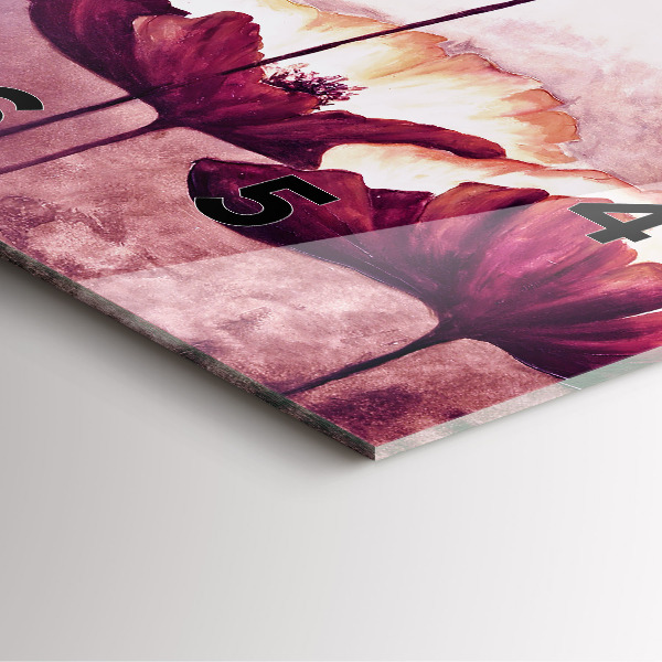 Horloge murale carrée Coquelicots en fleurs