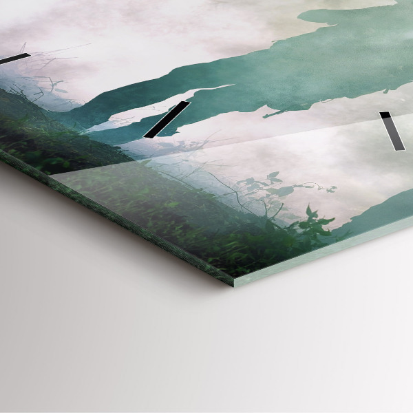 Horloge murale carrée 'Soldats de l''armée dans la forêt'