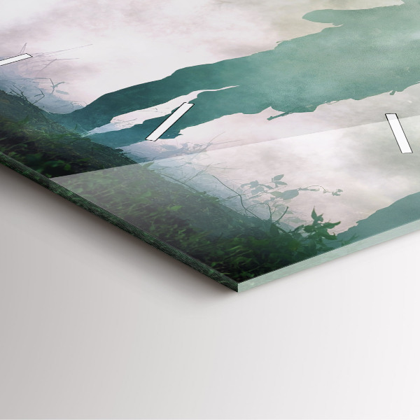 Horloge murale carrée 'Soldats de l''armée dans la forêt'