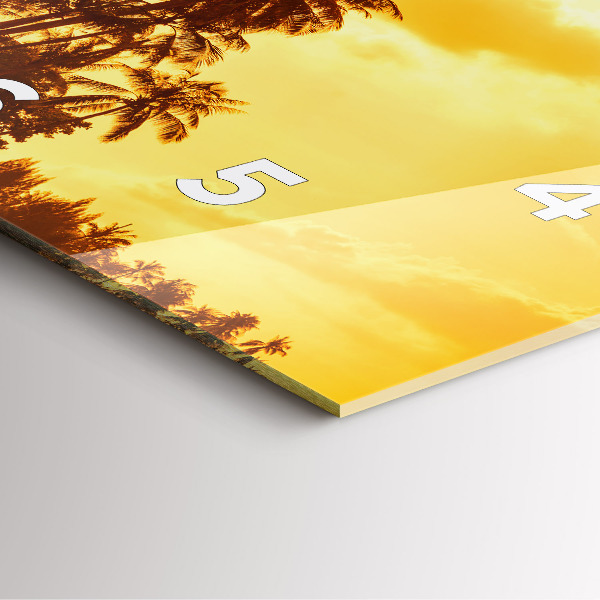 Horloge murale carrée Palmiers ensoleillés