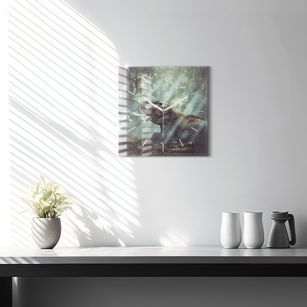 Horloge murale carrée Un garçon lit un livre