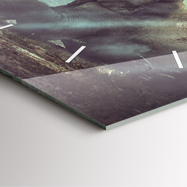 Horloge murale carrée Un garçon lit un livre