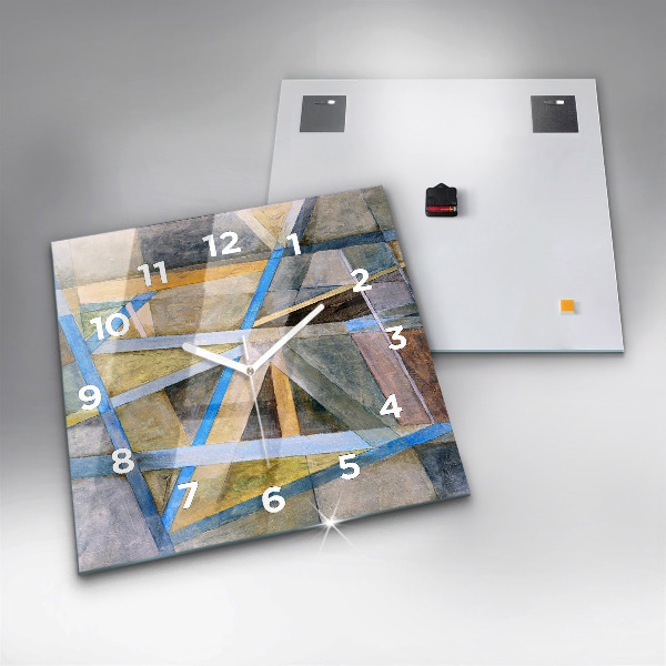 Horloge murale carrée peinture impressionniste