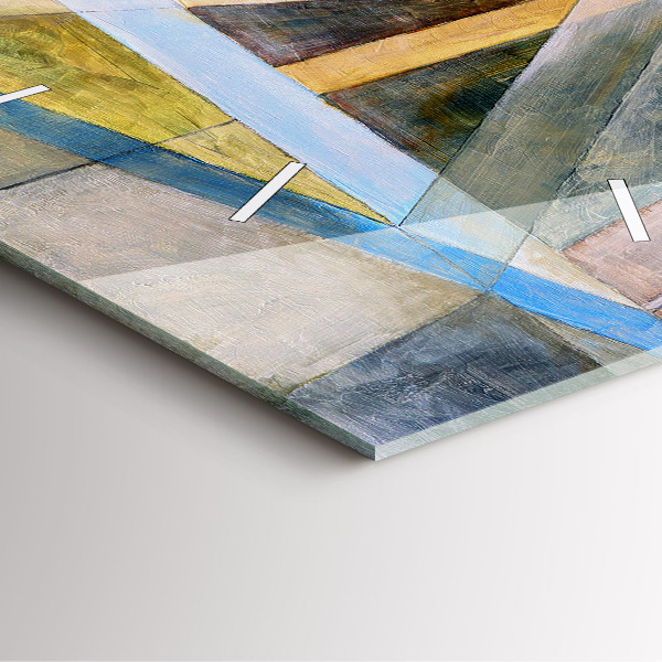 Horloge murale carrée peinture impressionniste