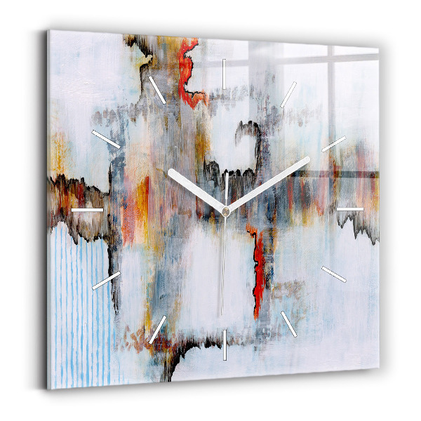 Horloge murale carrée Abstraction