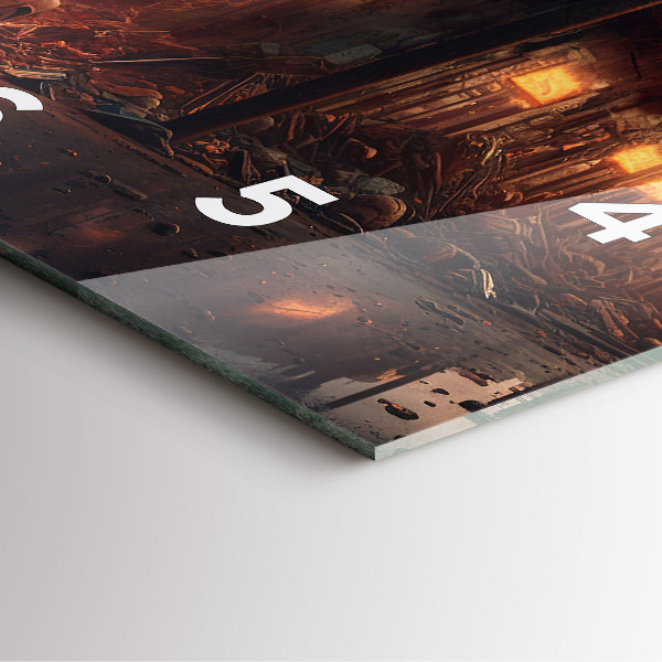 Horloge murale carrée Bâtiment apocalyptique