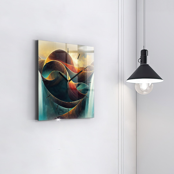 Horloge murale carrée Cascade qui coule