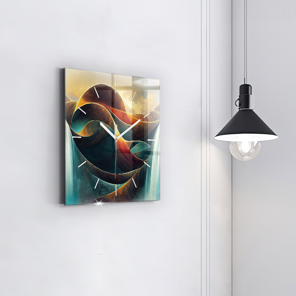 Horloge murale carrée Cascade qui coule