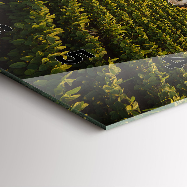 Horloge murale carrée Tracteur dans un champ agricole