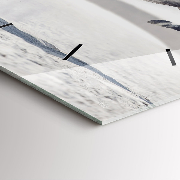 Horloge murale carrée Cheval blanc au galop