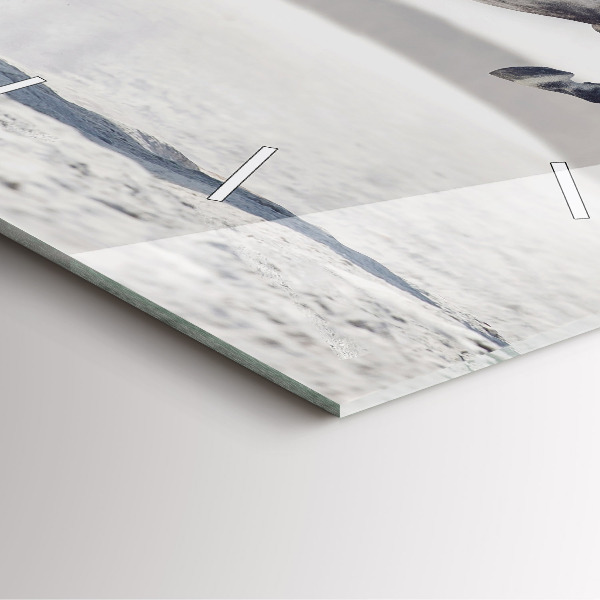 Horloge murale carrée Cheval blanc au galop