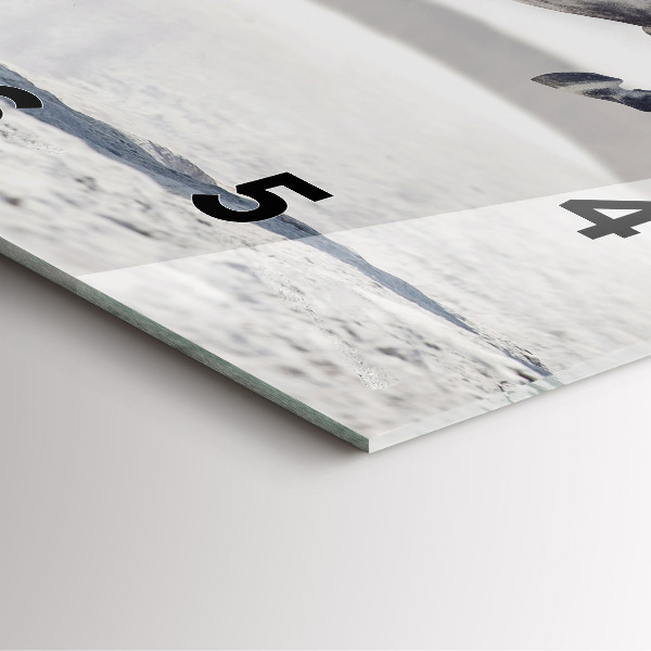 Horloge murale carrée Cheval blanc au galop