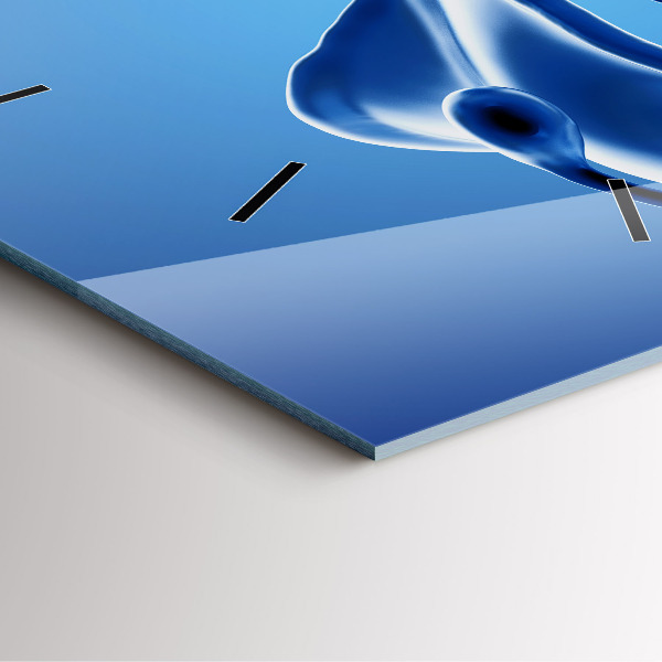 Horloge murale carrée Abstraction liquide