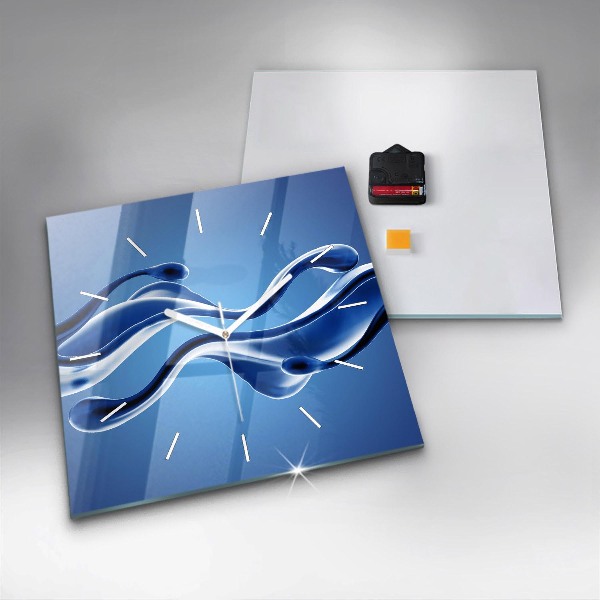 Horloge murale carrée Abstraction liquide