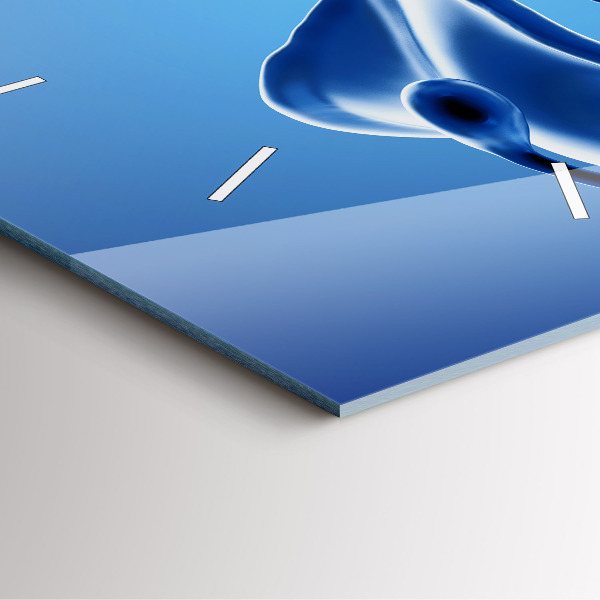 Horloge murale carrée Abstraction liquide