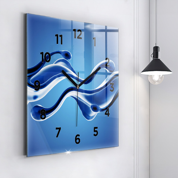 Horloge murale carrée Abstraction liquide
