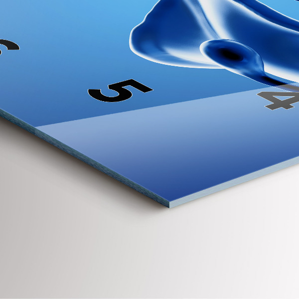 Horloge murale carrée Abstraction liquide