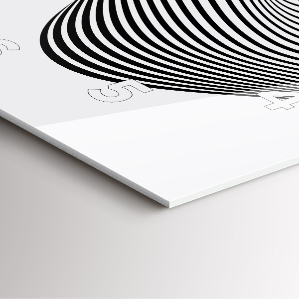 Horloge murale carrée Art en noir et blanc